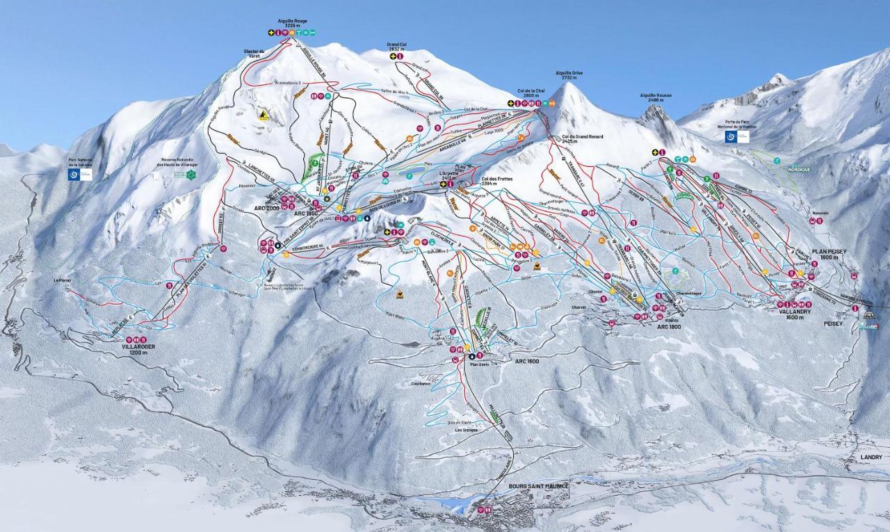 Spacious Ski-In Ski-Out Apartment 4-6 Pax, 161 Sources De Marie Arc 1950 Les Arcs  Екстер'єр фото